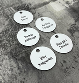 CombiCraft Aluminium sleutellabel met eigen tekst zilverkleurig - per stuk