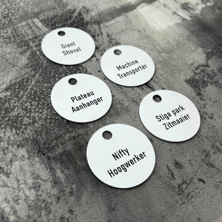 CombiCraft Aluminium sleutellabel met eigen tekst zilverkleurig - per stuk