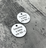 CombiCraft Aluminium sleutellabel met eigen tekst zilverkleurig - per stuk