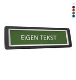 CombiCraft Kunststof deurbordje 178x50mm met eigen tekst en tape - per stuk