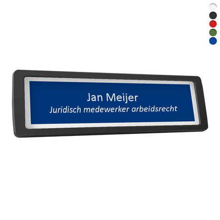 CombiCraft Kunststof deurbordje 178x50mm met naam en functietitel - per stuk