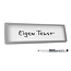CombiCraft Blanco kunststof deurbordje 178x50mm met tape - per stuk