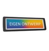 CombiCraft Kunststof deurbordje 178x50mm met eigen ontwerp en tape - per stuk