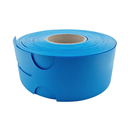 HDPE sleufetiketten 273,5x80mm met eigen ontwerp blauw - 100 etiketten