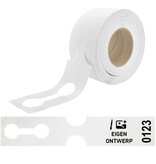 CombiCraft HDPE sleufetiketten 381x75mm met eigen ontwerp en nummer wit - 100 etiketten