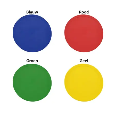 Blanco plastic munten Ø70mm - per 100 stuks