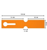 CombiCraft HDPE sleufetiketten 260x50mm met eigen ontwerp en nummering - 100 etiketten