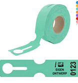 CombiCraft HDPE sleufetiketten 273,5x59mm met eigen ontwerp en nummering - 100 etiketten