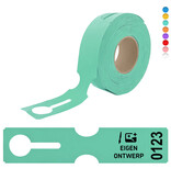 CombiCraft HDPE sleufetiketten 273,5x59mm met eigen ontwerp en nummering - 100 etiketten