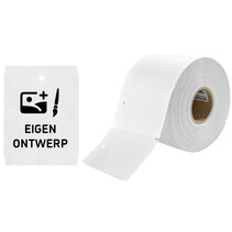 Hangetiketten 75x100mm met gat bedrukt