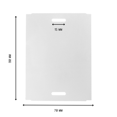 CombiCraft PVC hangetiketten 70x90mm met sleufgaten en eigen ontwerp - 100 etiketten