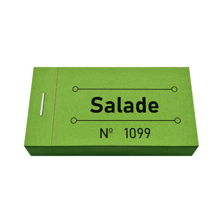 Consumptiebon salade in groen 50x30mm - per 50 bonnen