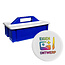 CombiCraft Plastic bedrukte munten met eigen ontwerp Ø28mm wit met gratis opbergkist - per 2000 stuks
