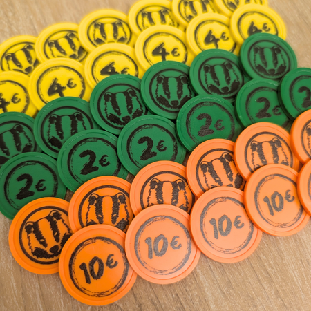Plastic munten Ø29mm met jouw eigen ontwerp