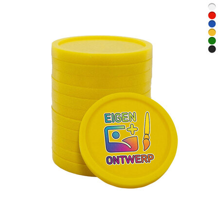 CombiCraft Kleine plastic munten Ø23mm met jouw eigen ontwerp - per 100 stuks