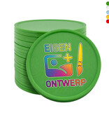 CombiCraft Plastic munten Ø35mm met jouw eigen ontwerp - per 100 stuks