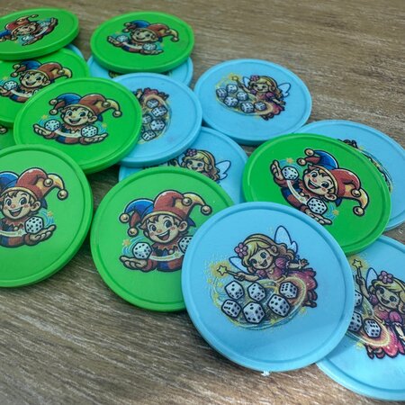 CombiCraft Plastic munten Ø35mm met jouw eigen ontwerp - per 100 stuks