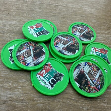 CombiCraft Plastic munten Ø35mm met jouw eigen ontwerp - per 100 stuks