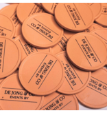 Plastic recycled munten met jouw eigen ontwerp Ø29mm