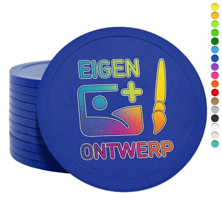 CombiCraft XXL plastic munten Ø70mm met jouw eigen ontwerp