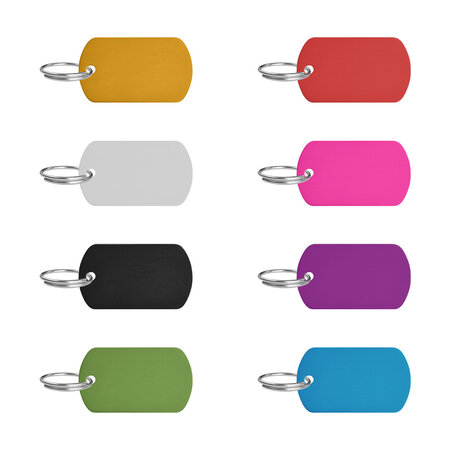 CombiCraft Honden tag aluminium middel 38x22mm met tekst - per stuk