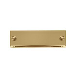 CombiCraft Blanco messing naamplaatje 60x20mm met gaten - per stuk