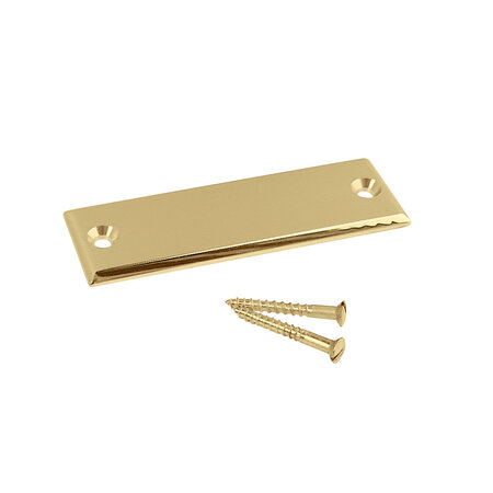 CombiCraft Blanco messing naamplaatje 60x20mm met gaten - per stuk