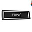 CombiCraft Kunststof deurbordje privé 178x50mm met tape - per stuk