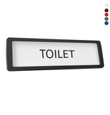 CombiCraft Kunststof deurbordje toilet 178x50mm met tape - per stuk