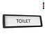 CombiCraft Kunststof deurbordje toilet 178x50mm met tape - per stuk