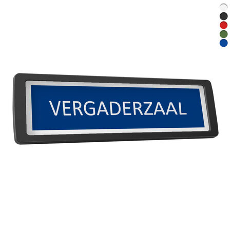 CombiCraft Kunststof deurbordje vergaderzaal 178x50mm met tape- per stuk