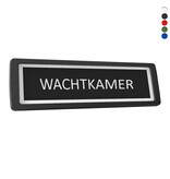 Kunststof deurbordje wachtkamer 178x50mm met tape - per stuk