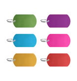 CombiCraft Aluminium ID-tag 50x28mm met tekst en telefoonnummer - per stuk
