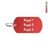 CombiCraft Aluminium ID-tag 50x28mm met tekst - per stuk