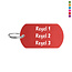 Aluminium ID-tag 50x28mm met tekst - per stuk