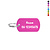 CombiCraFt Aluminium ID tag 38x22mm met tekst en telefoonnummer