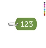 CombiCraft Aluminium ID-tag 38x22mm met nummer - per stuk