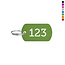 Aluminium ID-tag 38x22mm met nummer - per stuk