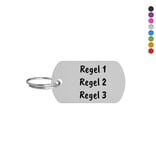 CombiCraft Aluminium ID-tag 38x22mm met tekst - per stuk