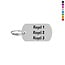 CombiCraft Aluminium ID-tag 38x22mm met tekst - per stuk