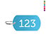 CombiCraft Aluminium ID-tag 50x28mm met nummer - per stuk