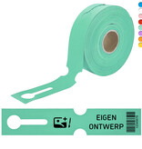 CombiCraft HDPE sleufetiketten 260x50mm met ontwerp en barcode - 100 stuks