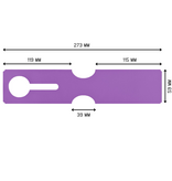 HDPE sleufetiketten 273,5x59mm met ontwerp en barcode - 100 stuks