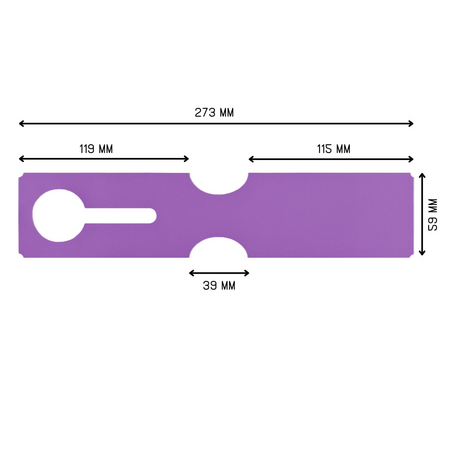 HDPE sleufetiketten 273,5x59mm met ontwerp en barcode - 100 stuks