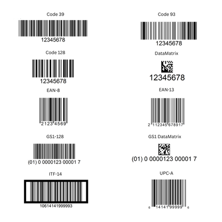 HDPE sleufetiketten 273,5x59mm met ontwerp en barcode - 100 stuks