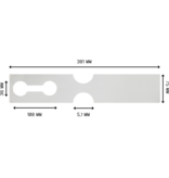 CombiCraft HDPE sleufetiketten 381x75mm met ontwerp en barcode - 100 stuks