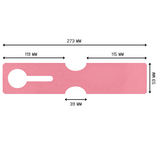 CombiCraft HDPE sleufetiketten 273.5x59mm met eigen ontwerp - 100 etiketten