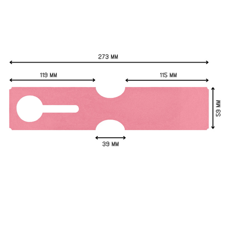 CombiCraft HDPE sleufetiketten 273.5x59mm met eigen ontwerp - 100 etiketten
