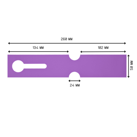 HDPE Sleufetiketten 260x50mm met eigen ontwerp - 100 etiketten
