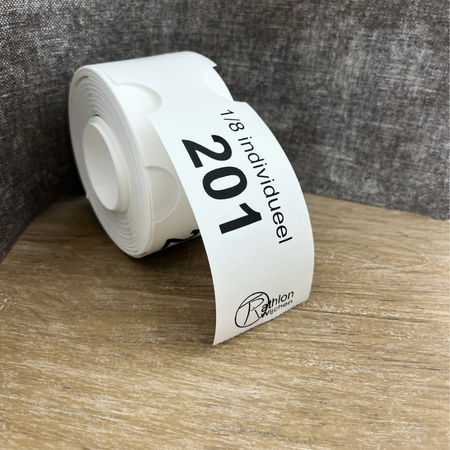 HDPE Sleufetiketten 260x50mm met eigen ontwerp - 100 etiketten